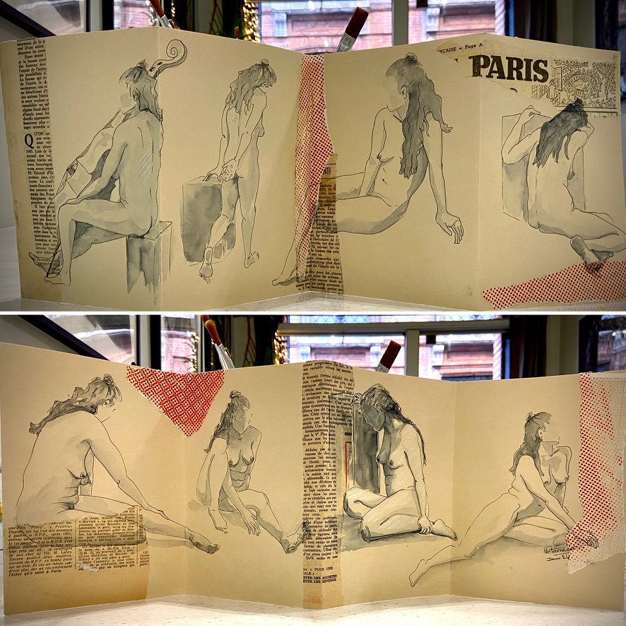Dépliant réalisé par l’artiste toulousaine Valérie Unterreiner.