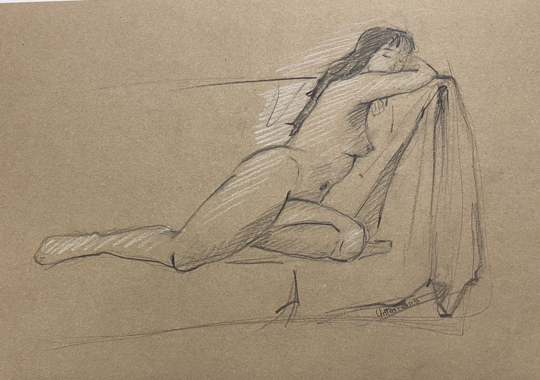 Dessin et Esquisse réalisé par l’artiste toulousaine Valérie Unterreiner.