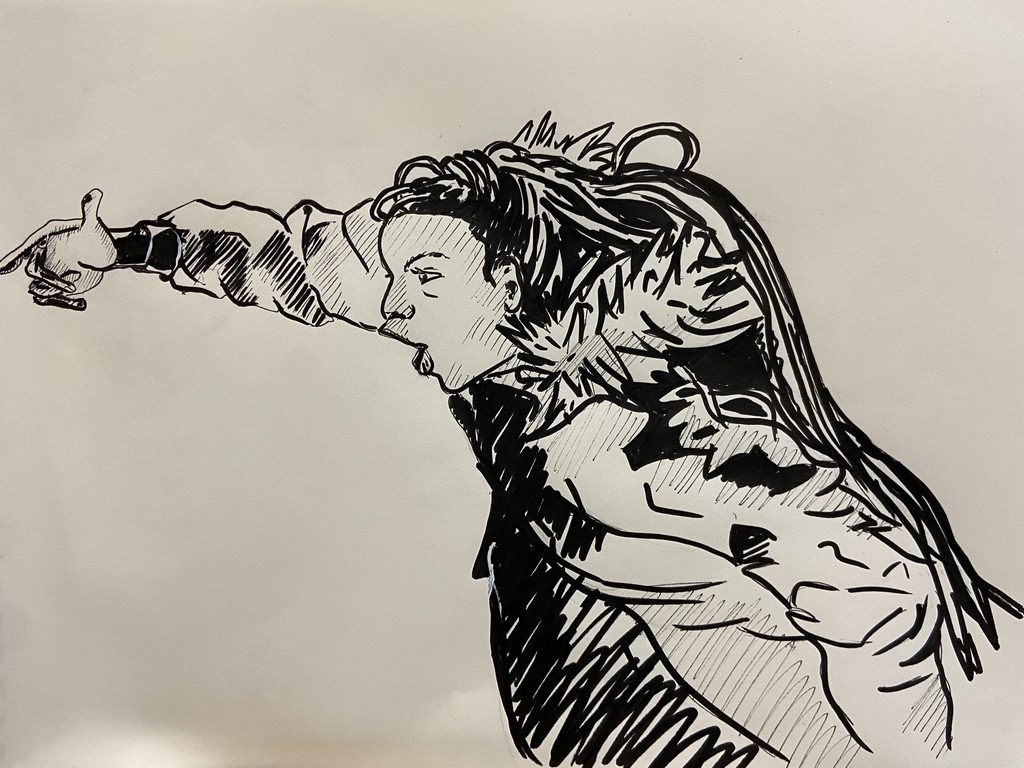 Dessin et Esquisse réalisé par l’artiste toulousaine Valérie Unterreiner.