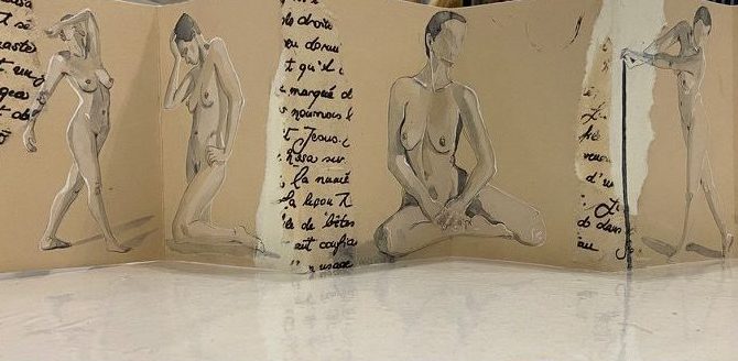 Dépliant réalisé par l’artiste toulousaine Valérie Unterreiner.