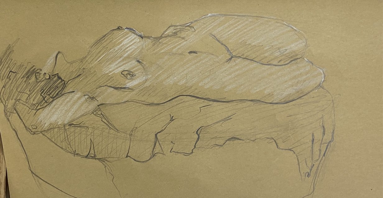 Dessin et Esquisse réalisé par l’artiste toulousaine Valérie Unterreiner.