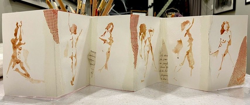 Dépliant réalisé par l’artiste toulousaine Valérie Unterreiner.