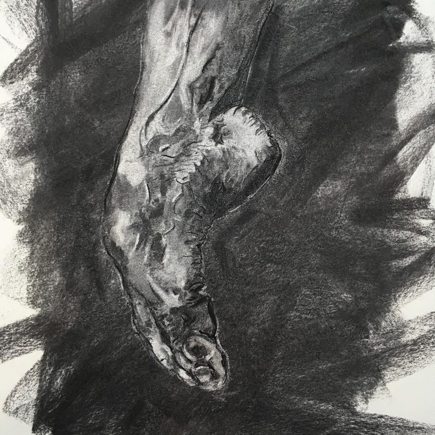 Fusain réalisé par l’artiste toulousaine Valérie Unterreiner.