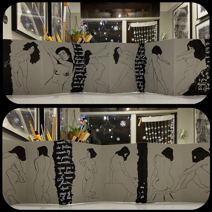 Dépliant réalisé par l’artiste toulousaine Valérie Unterreiner.