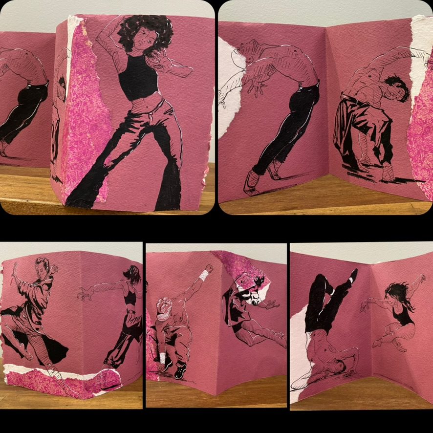 Dépliant réalisé par l’artiste toulousaine Valérie Unterreiner.