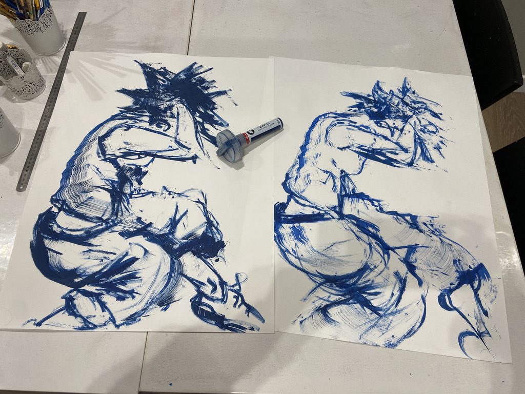 Encres feutre de graffeur réalisé par l’artiste toulousaine Valérie Unterreiner.