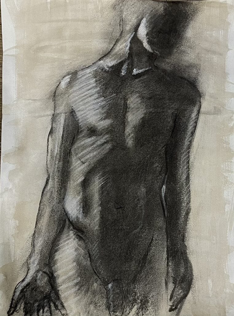 Fusain réalisé par l’artiste toulousaine Valérie Unterreiner.