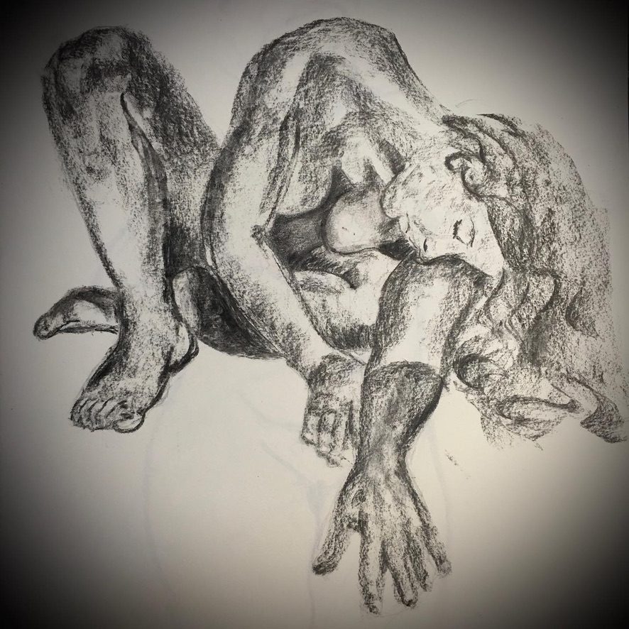 Fusain réalisé par l’artiste toulousaine Valérie Unterreiner.