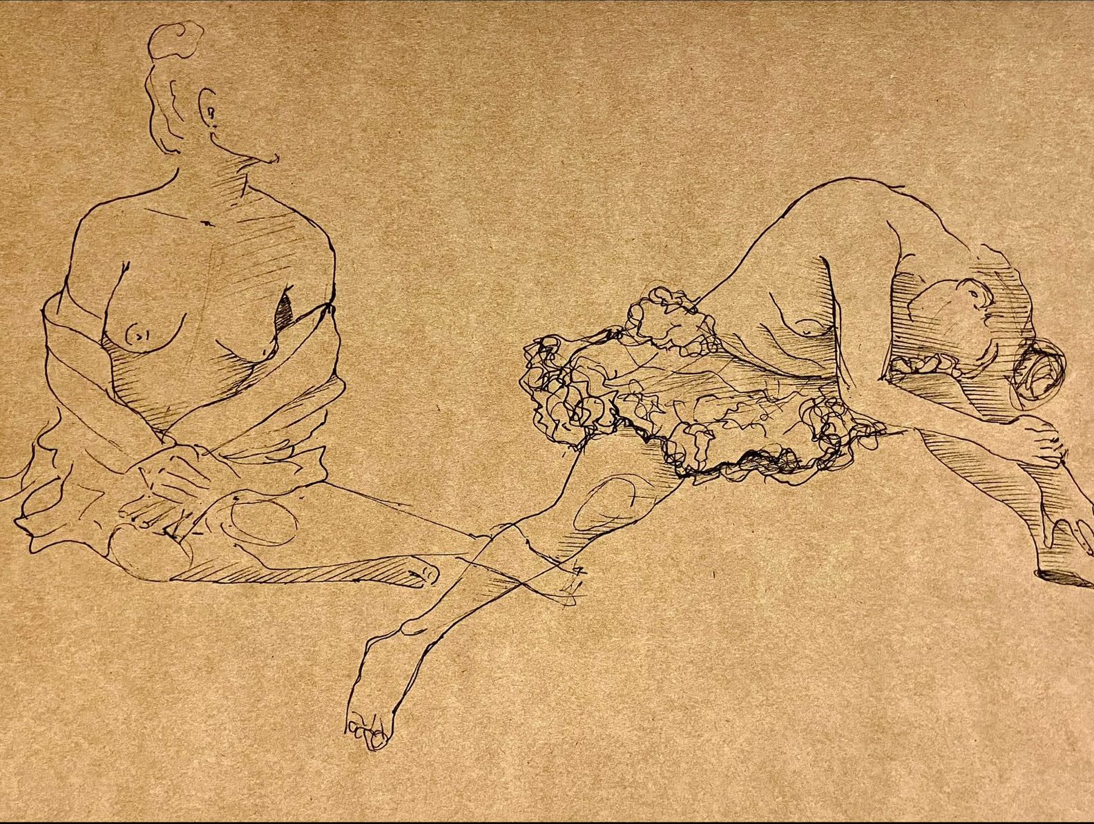 Dessin et Esquisse réalisé par l’artiste toulousaine Valérie Unterreiner.