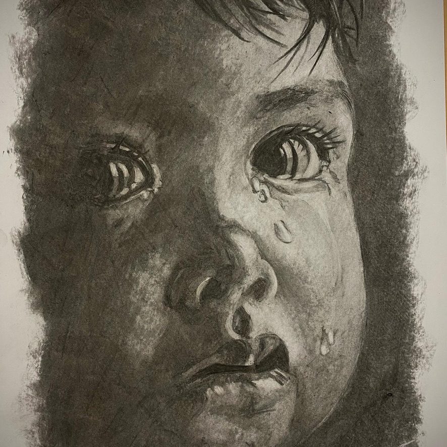 Fusain réalisé par l’artiste toulousaine Valérie Unterreiner.