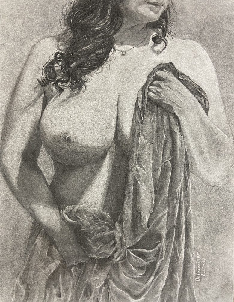 Fusain réalisé par l’artiste toulousaine Valérie Unterreiner.