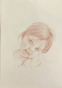 Portrait réalisé par l’artiste toulousaine Valérie Unterreiner.