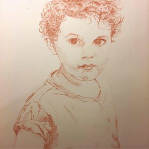 Portrait réalisé par l’artiste toulousaine Valérie Unterreiner.