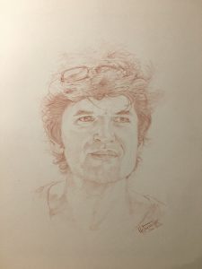 Portrait réalisé par l’artiste toulousaine Valérie Unterreiner.