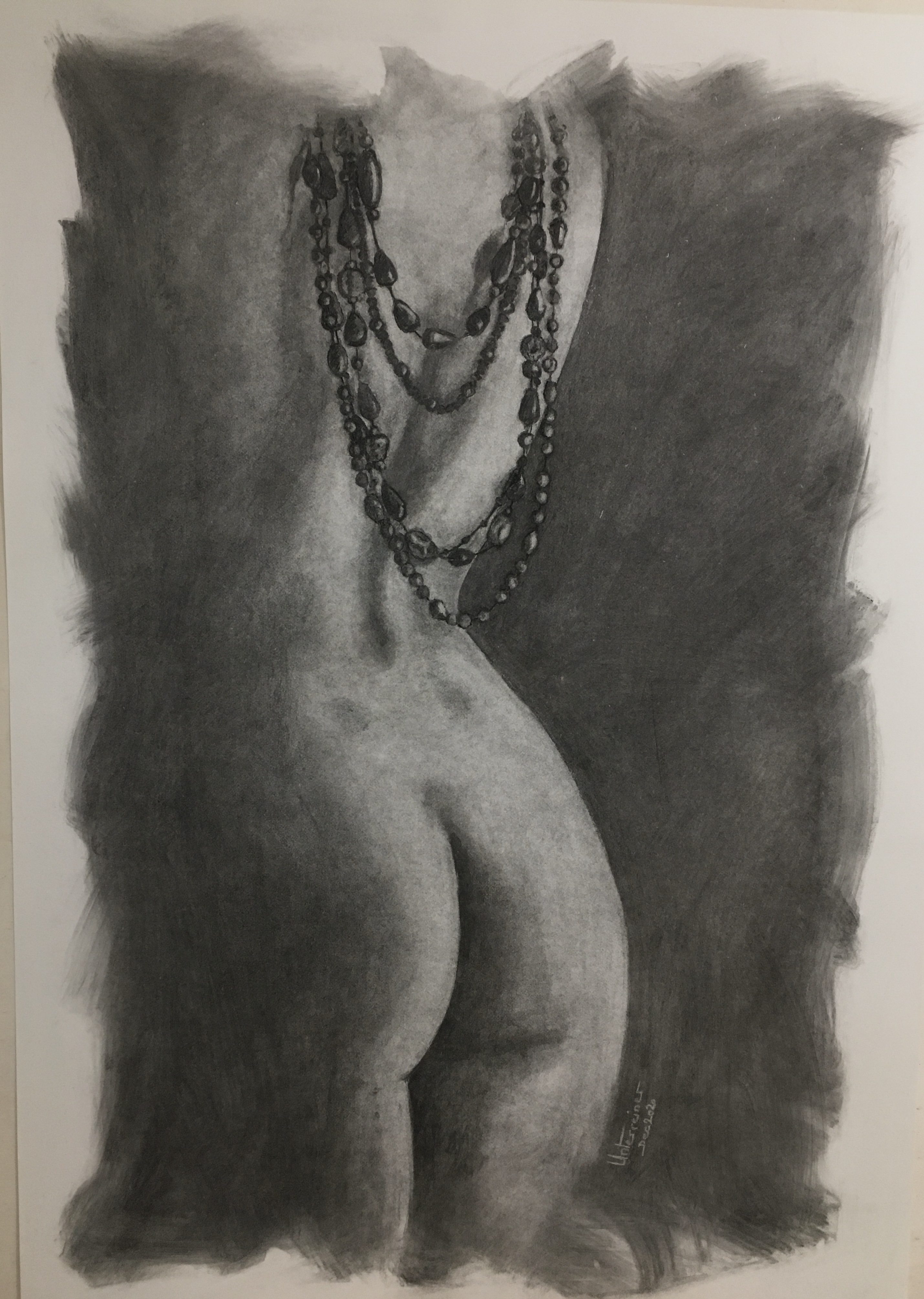 Fusain réalisé par l’artiste toulousaine Valérie Unterreiner.