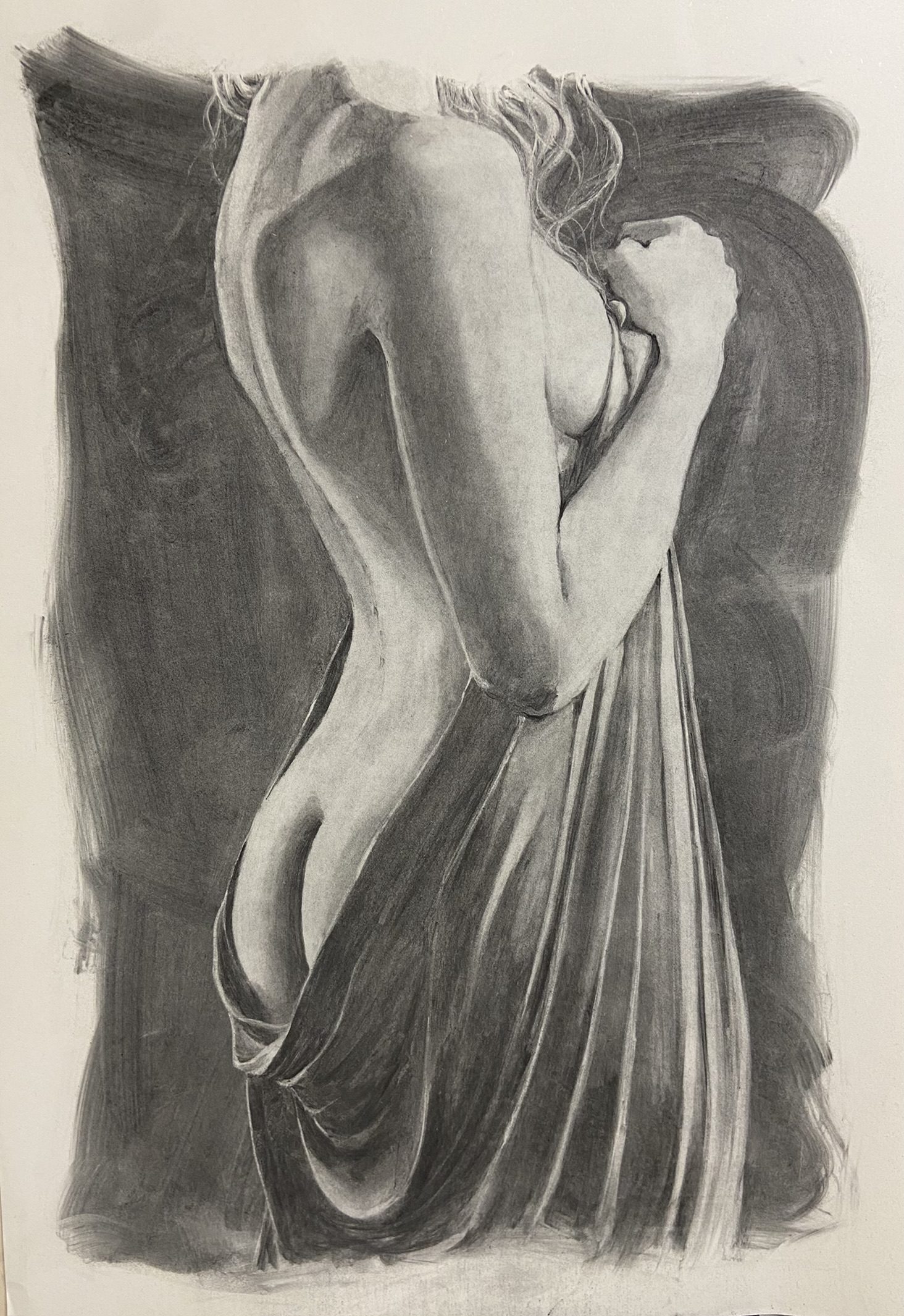Fusain réalisé par l’artiste toulousaine Valérie Unterreiner.