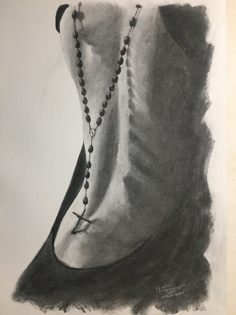 Fusain réalisé par l’artiste toulousaine Valérie Unterreiner.