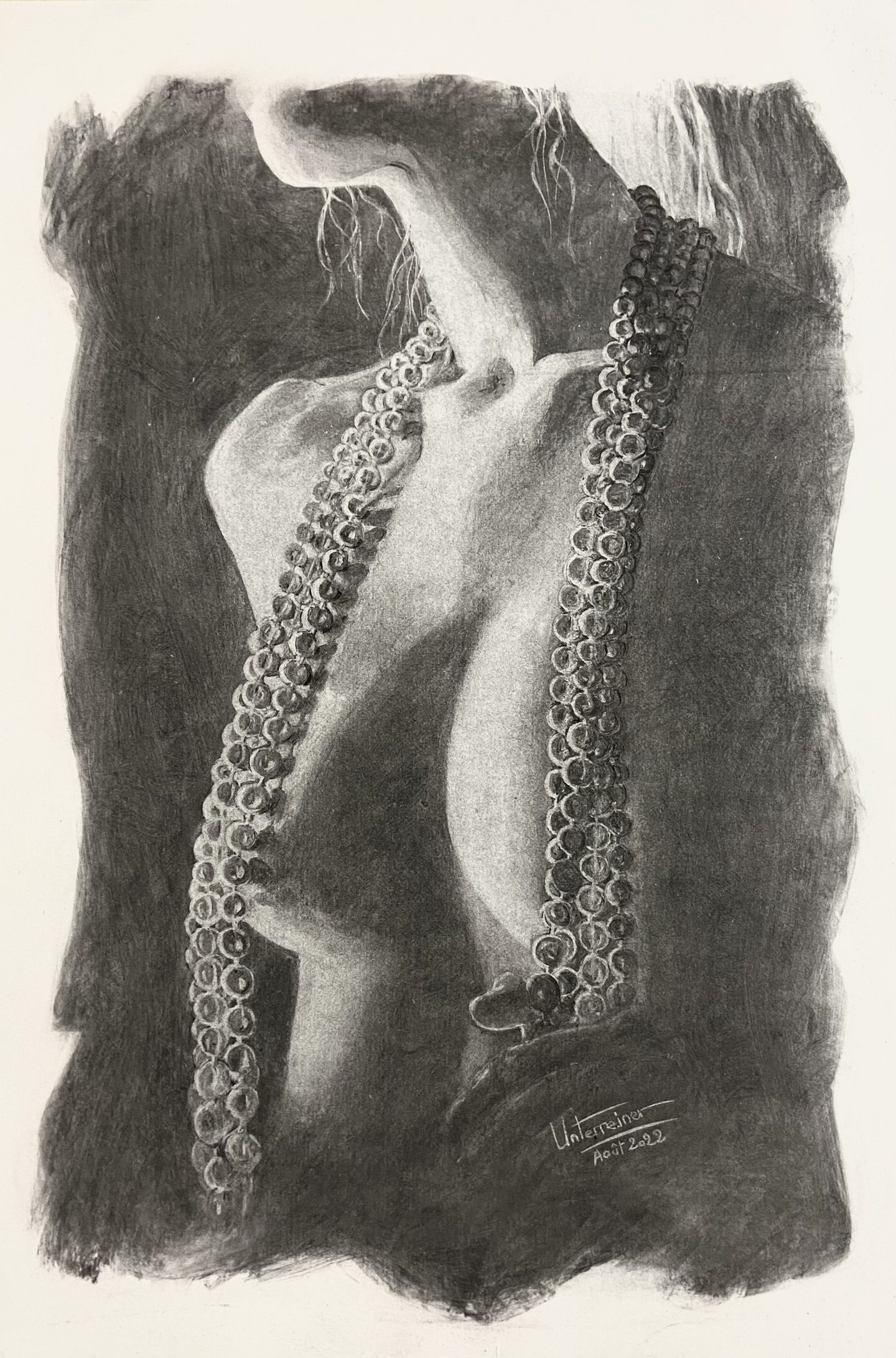 Fusain réalisé par l’artiste toulousaine Valérie Unterreiner.