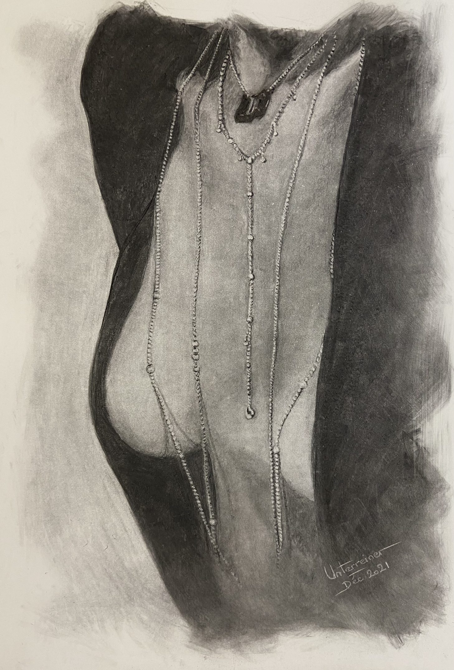 Fusain réalisé par l’artiste toulousaine Valérie Unterreiner.
