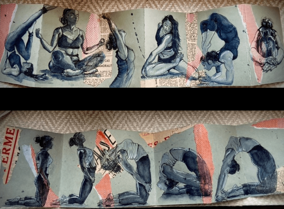 Dépliant réalisé par l’artiste toulousaine Valérie Unterreiner.