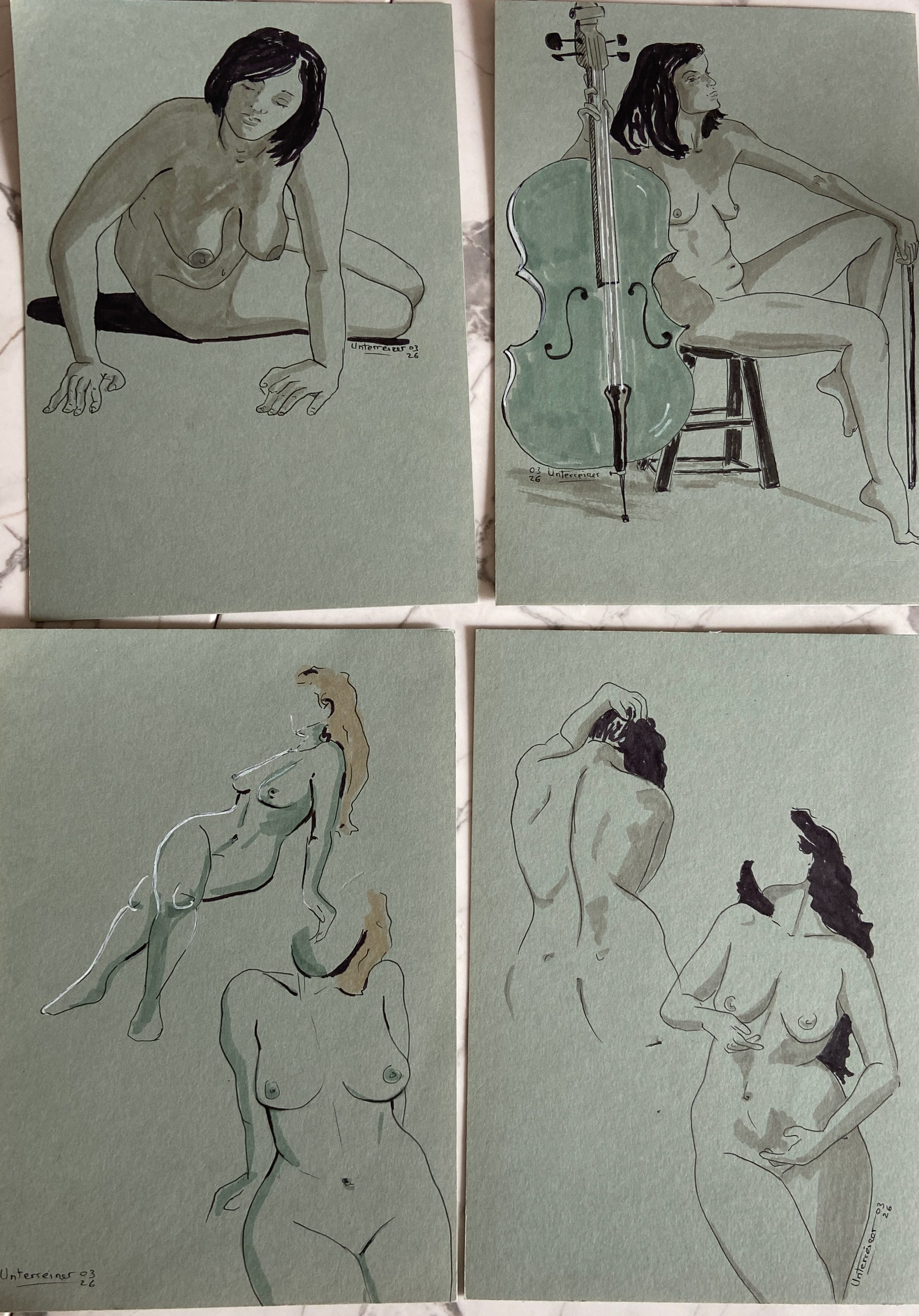 Dessin et Esquisse réalisé par l’artiste toulousaine Valérie Unterreiner.