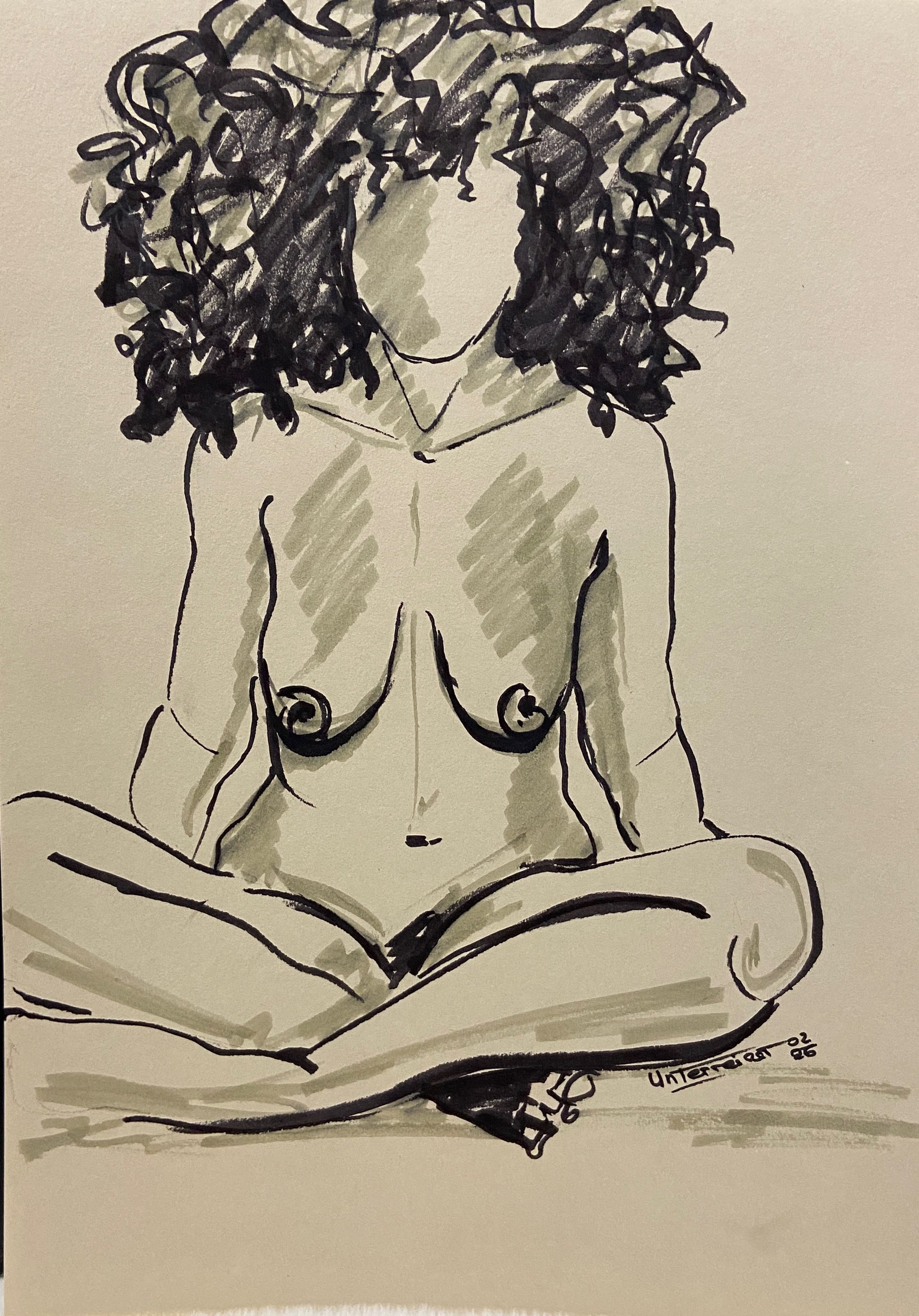 Dessin et Esquisse réalisé par l’artiste toulousaine Valérie Unterreiner.