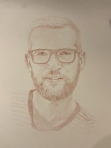 Portrait réalisé par l’artiste toulousaine Valérie Unterreiner.