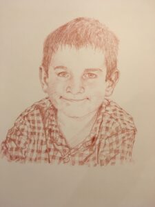 Portrait réalisé par l’artiste toulousaine Valérie Unterreiner.