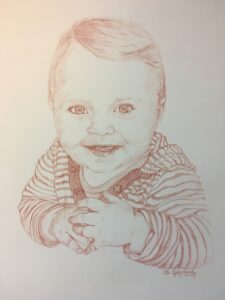 Portrait réalisé par l’artiste toulousaine Valérie Unterreiner.