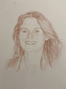 Portrait réalisé par l’artiste toulousaine Valérie Unterreiner.