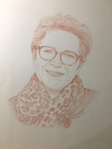 Portrait réalisé par l’artiste toulousaine Valérie Unterreiner.
