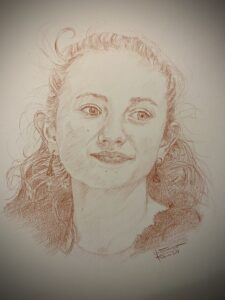 Portrait réalisé par l’artiste toulousaine Valérie Unterreiner.