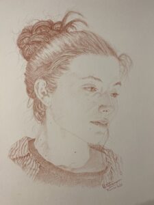 Portrait réalisé par l’artiste toulousaine Valérie Unterreiner.