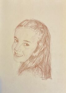 Portrait réalisé par l’artiste toulousaine Valérie Unterreiner.