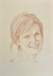 Portrait réalisé par l’artiste toulousaine Valérie Unterreiner.