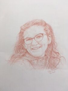 Portrait réalisé par l’artiste toulousaine Valérie Unterreiner.